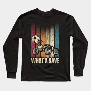 What a save Vintage Retro Rocket Soccer Car League Long Sleeve T-Shirt